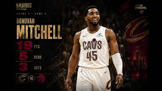 Donovan Mitchell 19 pts 5 rebs 3 asts vs Raptors 2026 PO G5