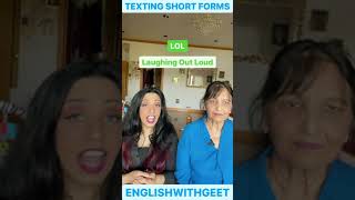 How to Understand Texting Abbreviations, Internet Slang, Acronyms | English With Geet | #Shorts