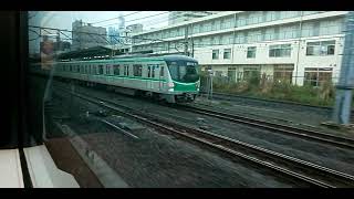 【再々チャレンジ　また失敗】　常磐線緩行線電車を追い抜く、快速列車