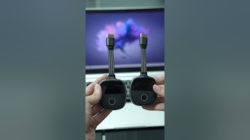 Wireless HDMI transmitter and receiver kit with status display screen #tech #wirelesshdmi