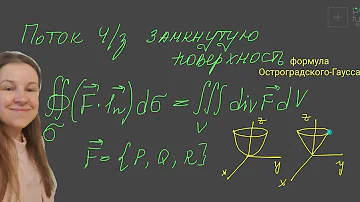 Поток через замкнутую поверхность. Формула Остроградского-Гаусса