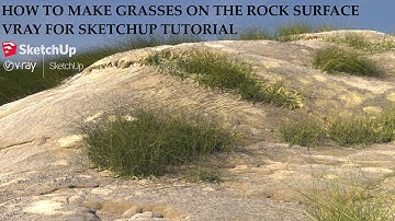 How To Make Grasses On The Rock Surface With Sketchup & Vray