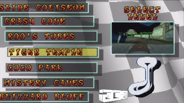 Crash Team Racing All Tracks Select Screen Including Every Arena