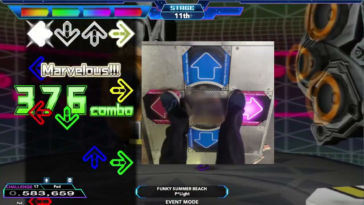 FUNKY SUMMER BEACH [CHALLENGE 17] 996,880 2 Great 1 Miss [DDR]