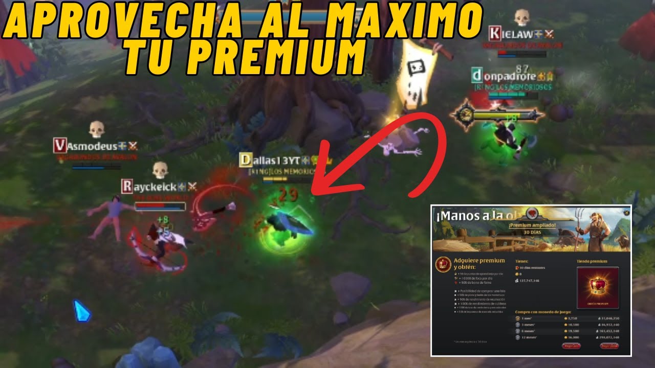 Como usar el premium adecuadamente después de comprarlo / PvP / PVE / Albion Online