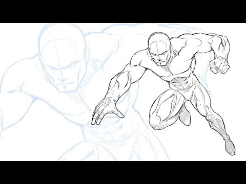 drawing #timelapse #superhero #pose #reference #figuredrawing #concep... |  TikTok