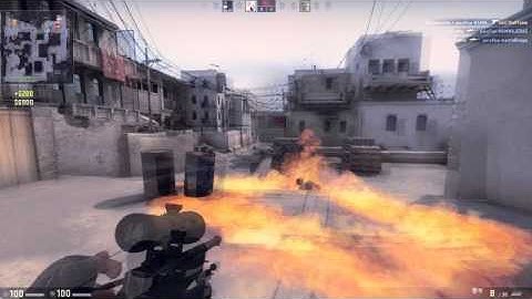 CSGO Competitive: de_dust2 AWP 1v4 clutch