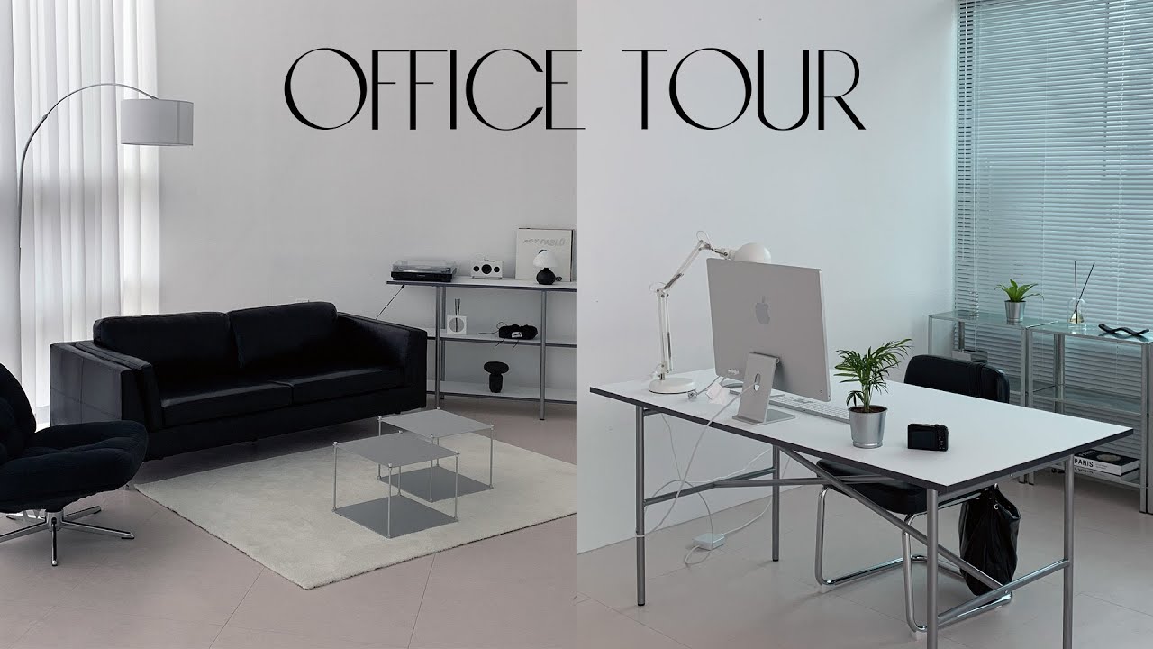 OFFICE TOUR 🏢 취향으로 가득 채운 10평 사무실 셀프 인테리어ㅣ가구 · 소품 정보모음.zip (이케아, 오늘의 집 ...