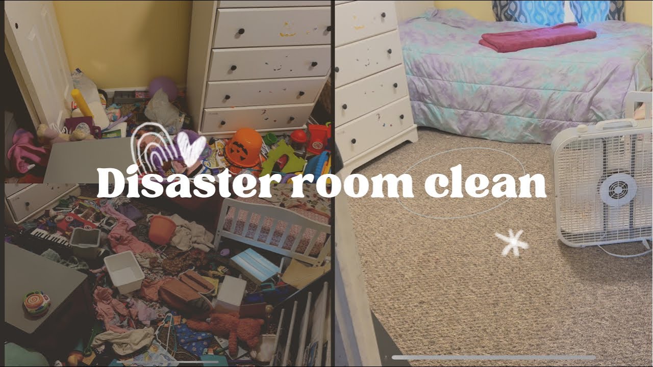 DISASTER BEDROOM CLEAN || Kids room || organize and declutter with me