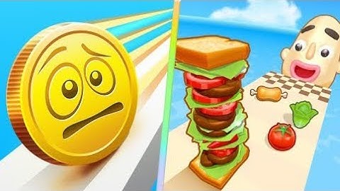 ASMR Coin Rush Vs  Sandwich Runner - Android iOS Gameplay - PRrace #2