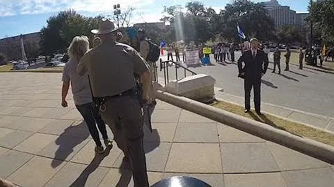 Protester Christine Weick Interrupts Texas Muslim Capitol Day