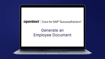 Generate an employee document | OpenText Core for SAP SuccessFactors