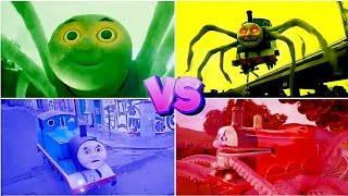 CHOO CHOO CHARLES EXE 🆚 TRAIN THOMAS EXE 🆚 CURSED THOMAS MONSTER ❄️TILES HOP