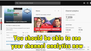 YouTube analytics error "No activity to show"