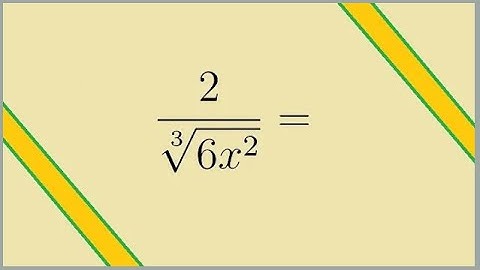 Rationalize a cube root denominator