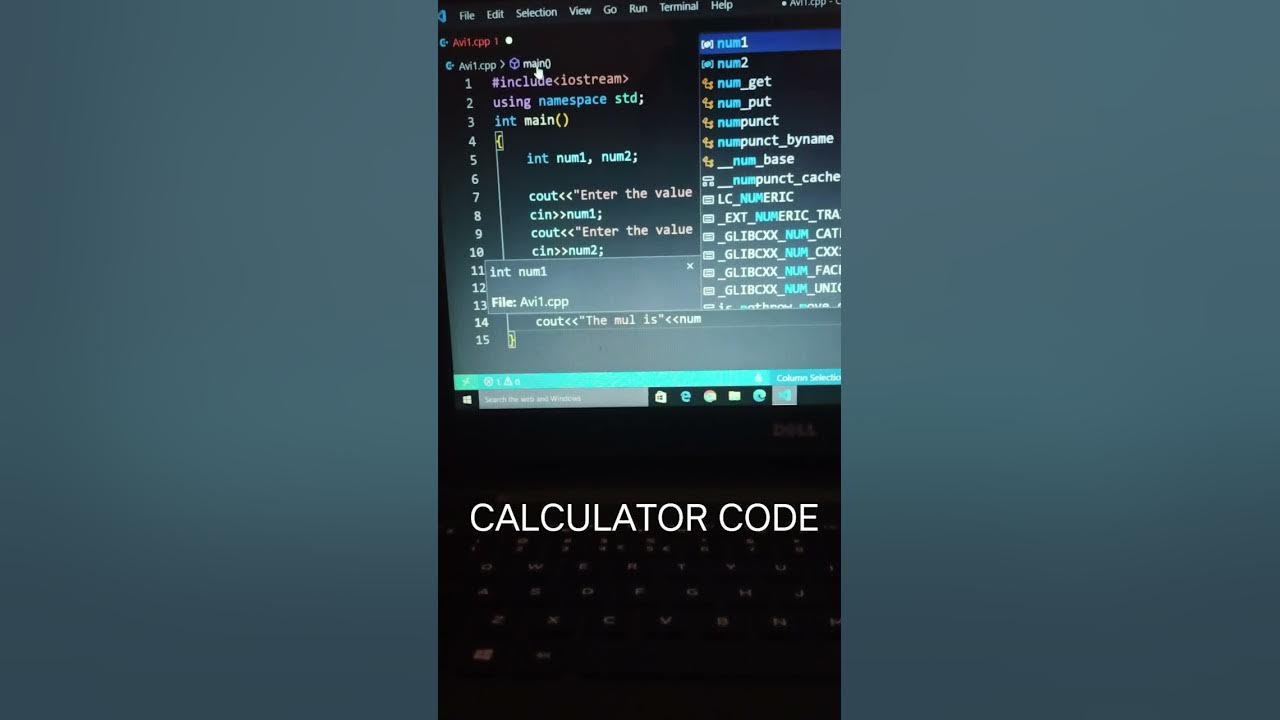 👍👍Calculator code in c++ #programming #coding @coding_ascii_01 ...