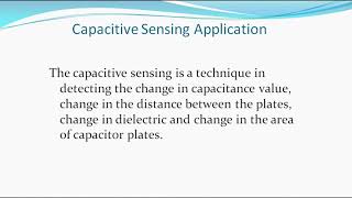 Resonant,Capacitive sensors and Capacitors Applications