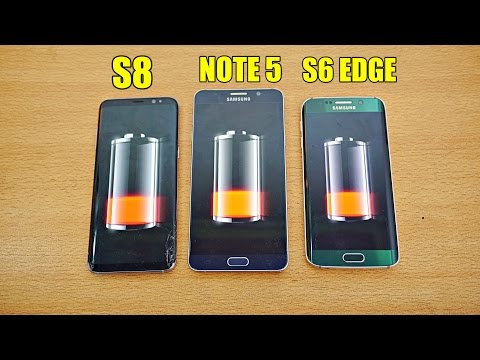 Samsung Galaxy S8 vs Note 5 vs S6 Edge - Battery Drain Test! (4K)