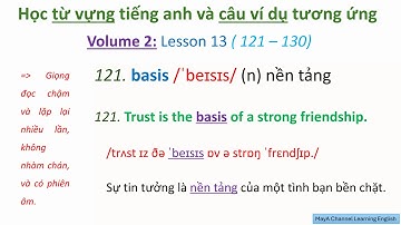 Học 10 từ vựng tiếng anh | Câu ví dụ tương ứng với từ vựng | Volume 2 | Bài 13