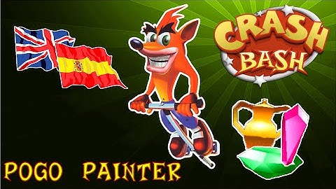 Crash Bash (Español/English): 3 - Pogo Painter [Trofeo, Gema y Cristal]