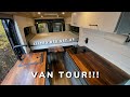 Ford Tranist VAN TOUR | Epic Lifted Bed | Luxury Van From Ankeney Van Builds