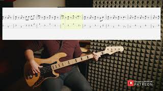 Johnny Cash - Folsom Prison Blues (bass cover by Harry) chords