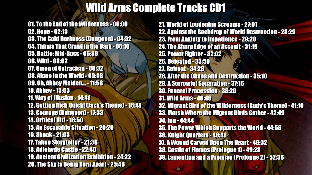 Wild Arms Complete Tracks CD1 YouTube