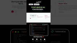 Testimonials Carousel | Using Html and TailwindCss #coder #coding #shorts #htmlcss