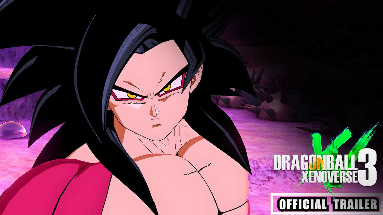w=370 Dragon Ball Xenoverse 3 official trailer close-up of iconic character with logo