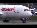 1st Avianca Boeing 787 Dreamliner Crosswind Test Flight Takeoff & Landing