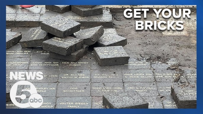 Cleveland Indians Bob Feller bricks removed from Gateway Plaza