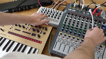 MFB Tanzmaus, Korg Monologue & Alesis Microverb 3