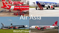 Some of the many colors of Air Asia.