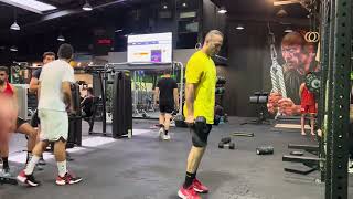 Dumbbell drop lunge jump + Dumbbell jump lunge