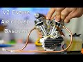 V2 Engine Four-stroke Air-cooled Motorcycle RC Gasoline Engine | Scale Addiction