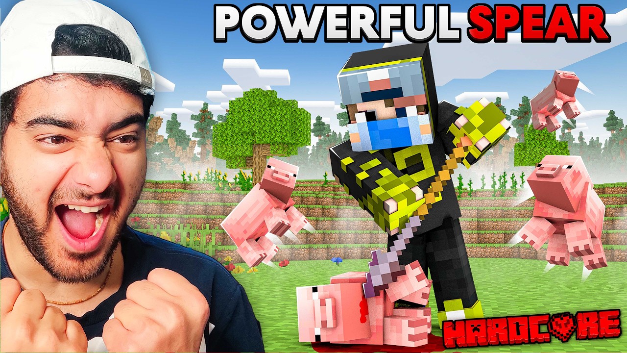 How Strong Is the NEW Minecraft Spear? I Tested It in Hardcore!