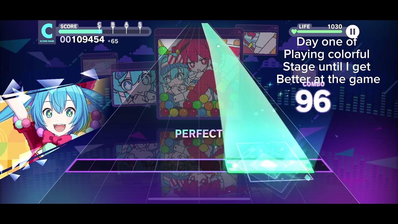 Day one of playing colorful stage until I get better at the game #