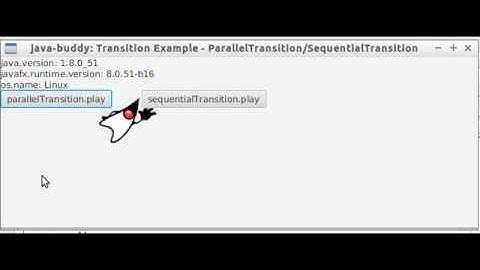 JavaFX example of Transition Animation, ParallelTransition and SequentialTransition