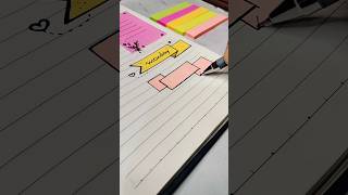 Sticky Notes Idea For Heading And Journal  Pt2  Himanis World  stickynotes ideas shorts