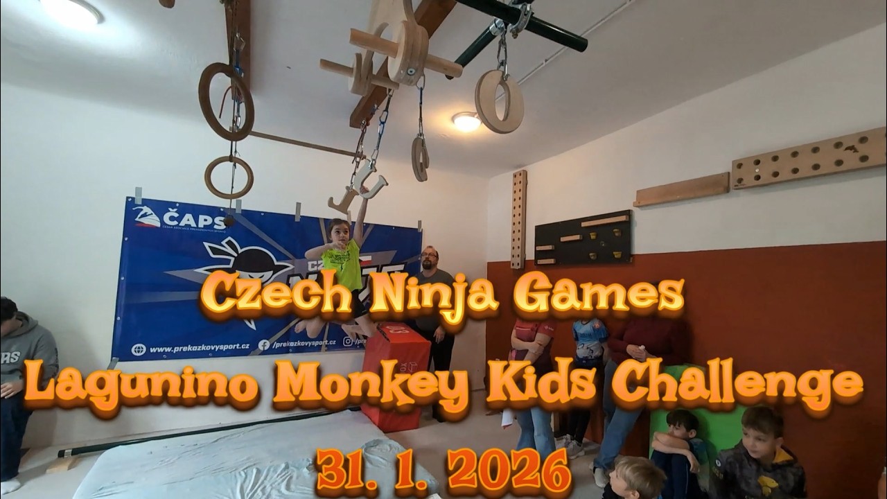 Czech ninja games - Lagunino Monkey Kids Challenge, kategorie 8-9 let