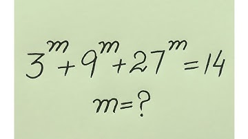 Germany l can you solve this exponential problem?? l find m=?