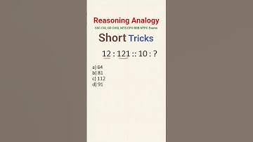SSC Reasoning Tricks 🔥 | Number Analogy Questions | RRB NTPC | #shorts