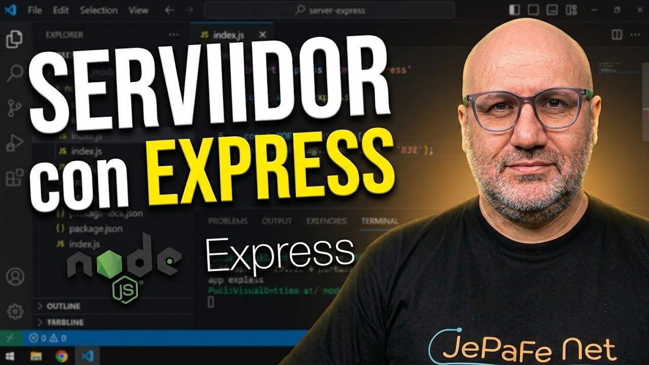 how to create a simple express server in nodejs 👇... ⚡ Crear servidores con Express – Ejemplos paso a paso en Node.js - YouTube