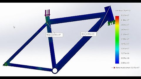 Bisiklet Kadrosu Gerilme Analizi - Bicycle Frame Stress Analysis (Solidworks)