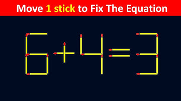 Improve IQ - Fix The Equation #matchstickpuzzle #simplylogical