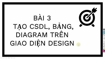 Bài 3: Tạo CSDL trên SQL bằng Design