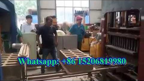 Kenya Customer test our QT4-15 automatic hydraulic concrete hollow block making machine