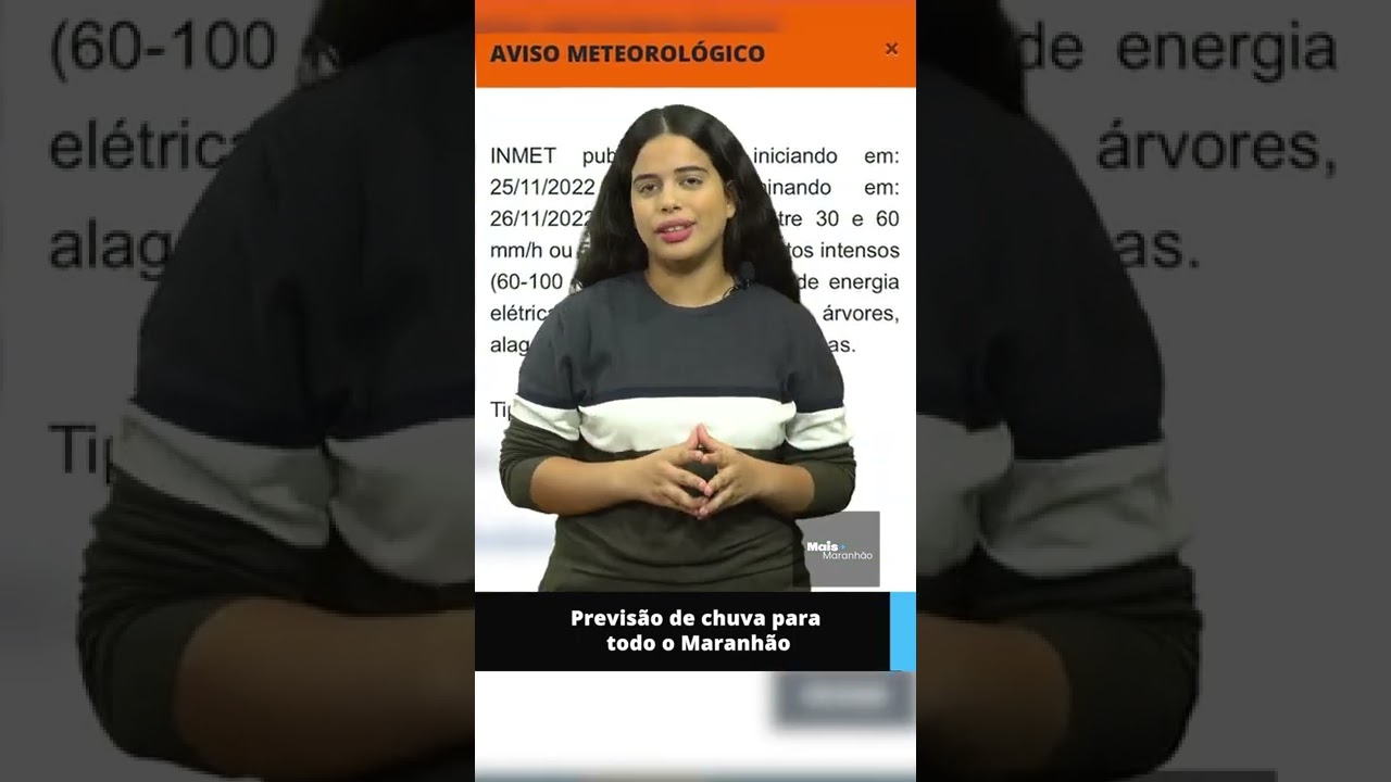 Previsão de chuva para todo o Maranhão