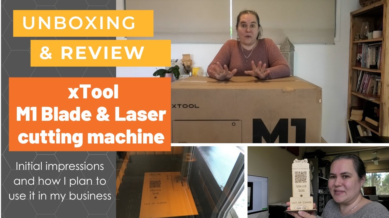 XTool M1 Review: Live Unboxing, Setup, & Playtest with Laser Cutter and  Vinyl Blade! 