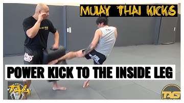 Power Kick to the Inside Leg with Kaensak Sor Pleonjit and Chris Aboy (T.A.G.)